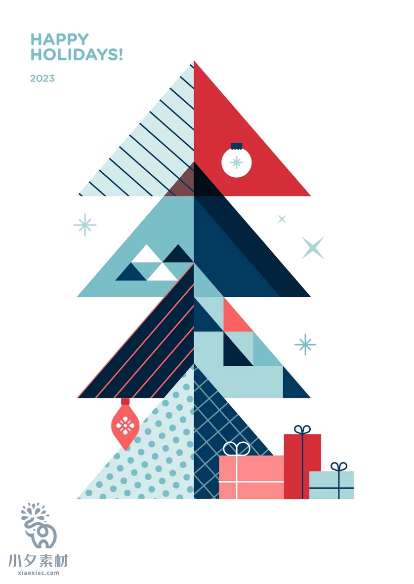 创意圣诞节平安夜节日活动宣传插画海报封面模板AI矢量设计素材【029】